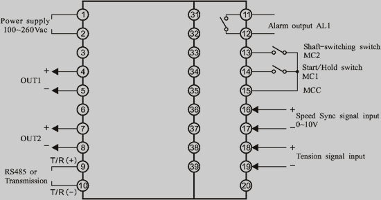 TC950 standard wiring