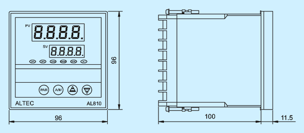 AL810 dimension drawing