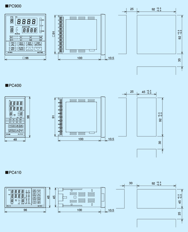 PC900 dimensions